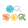 Nuby Silicone Softees Pacifier And Teethers - (5-Pack) Silicone Baby Pacifiers And Teethers - 0+ Months - Assorted Neutral Color