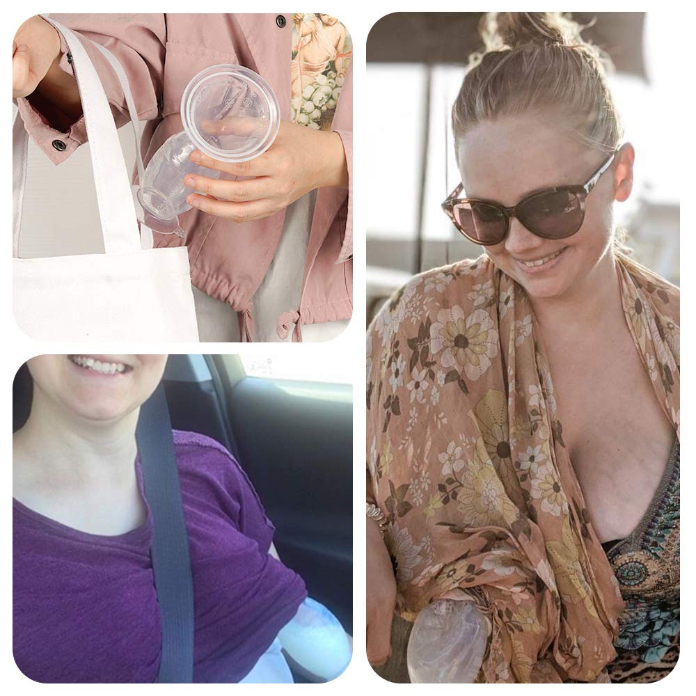 Haakaa Silicone Breast Pump With Suction Base And Flower Stopper 100% Food Grade Silicone Bpa Pvc And Phthalate Free (4Oz/100Ml)