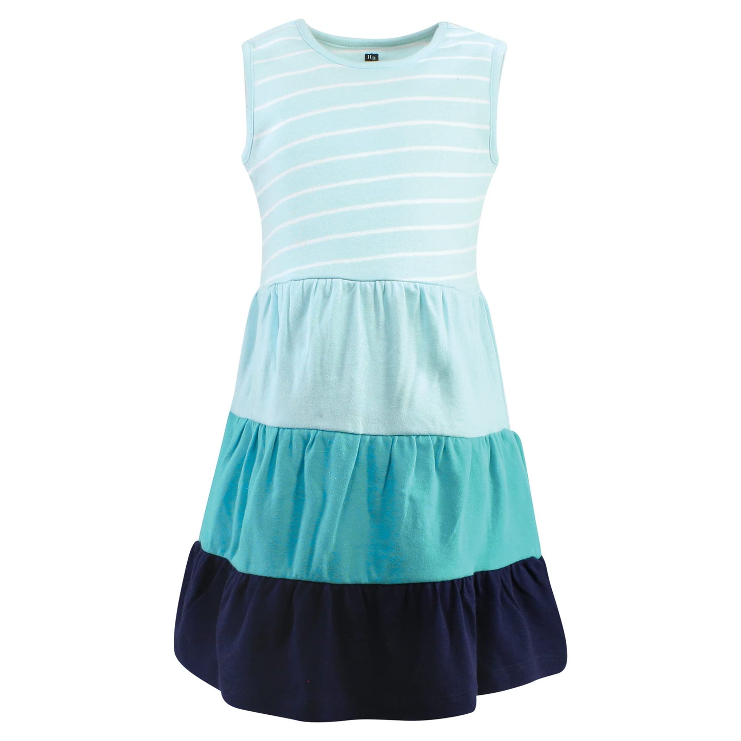 Hudson Baby Baby Girls Hudson Infant And Toddler Girl Cotton Dresses, Leopard Coral Mint Casual Dress, Leopard Coral Mint, 4-5T