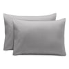 Bare Home Microfiber Pillow Cases - Toddler Size Set Of 2 Cooling Pillowcases Double Brushed Light Grey Pack Easy Care (Toddler