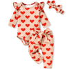 Aalizzwell 12-18 Months Infant Baby Girls Valentines Day Clothes Heart Long Sleeve Spring Outfit Red