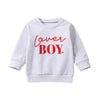 Karuedoo Toddler Baby Boy Girl Valentines Day Outfit Crewneck Sweatshirt Pullover Top Letter Print Long Sleeve T-Shirt Blouse (L