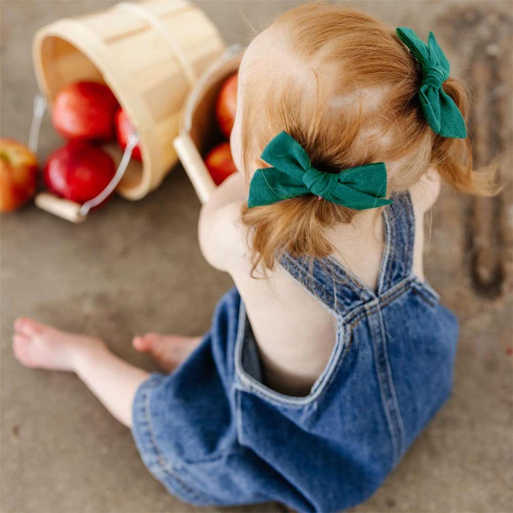 24 Pieces Baby Girl Hair Clips Pigtails Bow Hair Barrettes For Babies Infant Toddlers Kids Hair Bows In Pairs