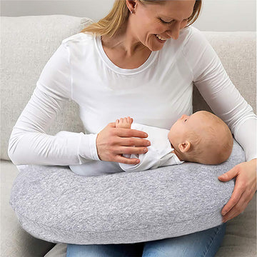 Pro Goleem Nursing Pillow Cover 100% Jersey Cotton 2 Pack Soft Feeding Pillow Slipcover For Breastfeeding Moms Fits Standard Inf