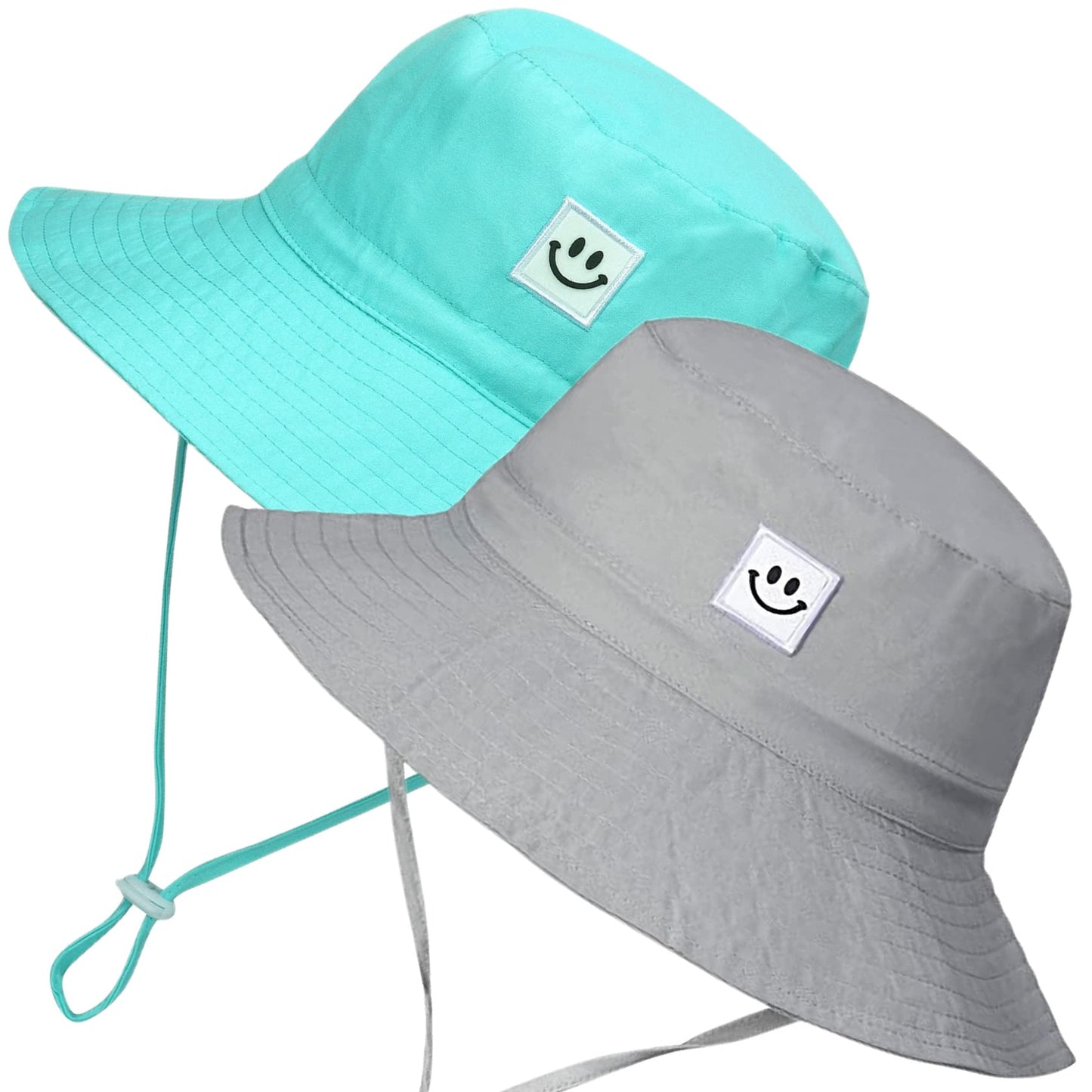 Baby Sun Hat Beach Bucket Hat For 6-24 Months 2Pack