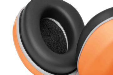 Lucid Audio Hearmuffs Kids Hearing Protection Orange/White (Over-The-Ear Sound Protection Ear Muffs Ages 5+)