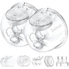 Two Full Milk Collector Cup Sets with 24mm Flange Compatible with Momcozy S12 Pro/S9 Pro Breast Pump, NOT for S9/S12, Replacemen