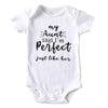 Azzwnee Like Aunt Perfect Baby Boy Clothes Unisex Funny Baby Girl Baby Bodysuit White 0-3 Months