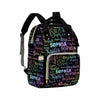 Artsadd Personalized Nappy Bag Large Capacity Baby Diaper Bags, Customized Text Daypack Custom Monogrammed Diaper Backpack For D