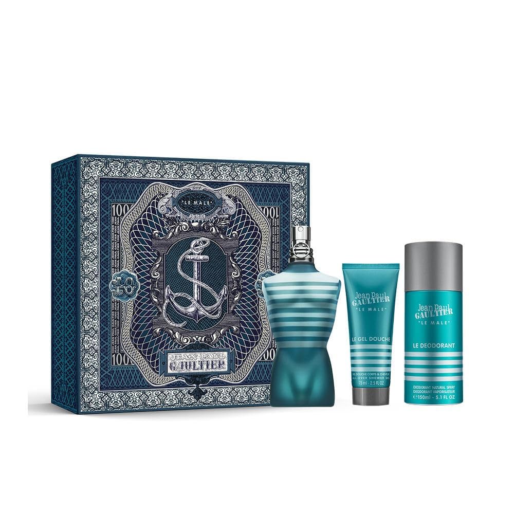 Le Male By Jean Paul Gaultier For Men - 3 Pc Gift Set 4.2Oz Edt Spray, 2.5Oz Shower Gel, 5.1Oz Deodorant Spray