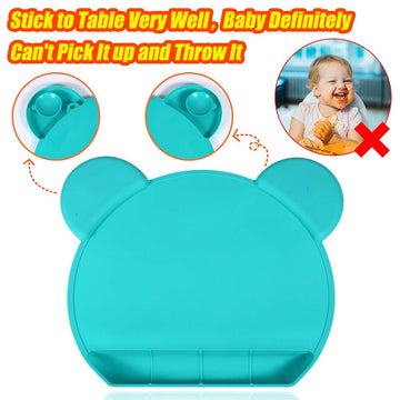 Silicone Baby Placemat Suction - Kids Placemats With Strong Suction Food Catching Placemat Silicone Placemats For Kids Babies To