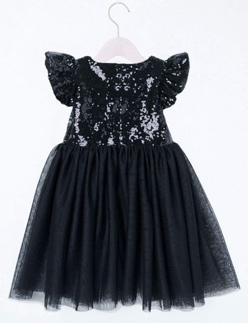 Cilucu Baby Girl Sequin Ruffle Dress Tutu Flower Girls Dress For Wedding Bridesmaid Princess Dress Sparkle Kids Birthday Party G