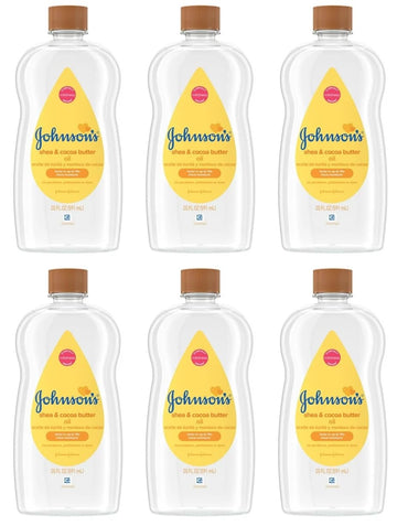 Johnsons Baby Oil Shea & Cocoa Butter 20 Ounce (591Ml) (6 Pack)