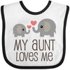 Inktastic My Aunt Loves Me Baby Bib White And Black 230E8