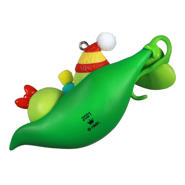 Hallmark Keepsake Christmas Ornament, Year Dated 2021, Baby Makes Three Peas