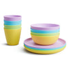 Munchkin 12Pc Baby And Toddler Feeding Supplies Set - Includes Plates, Bowls, And Cups
