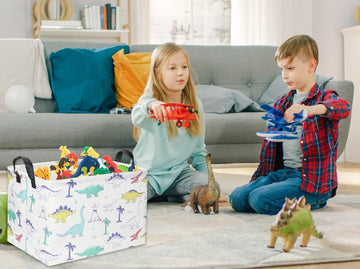 Ddbasket Rectangular Dinosaur Basket For Boys Dinosaur Gift Basket Empty Kids Storage Bin Baby Toy Organizer Box Dinosaur Room D