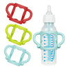 Dr. Brown'S Silicone Narrow Baby Bottle Handles - Pack Of 3, Easy Grip Handles (Red/Green/Blue)