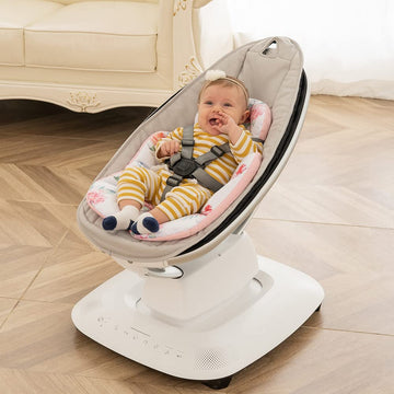 Minne Baby Infant Insert, Compatible With 4Moms Rockaroo And Mamaroo, Includes 3 Strap Pad, Breathable Mesh Fabric, Plush Soft N