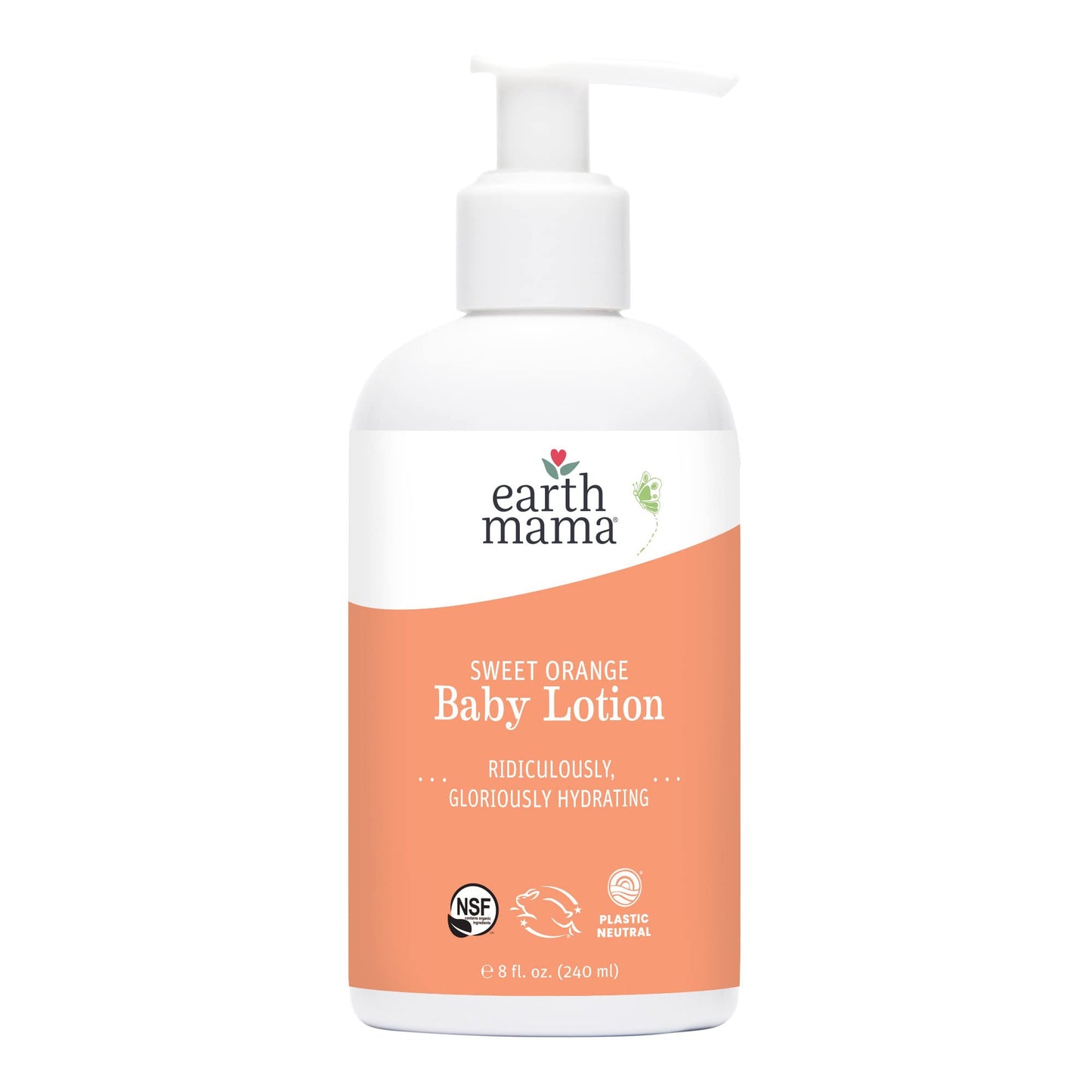 Earth Mama Sweet Orange Baby Lotion | Moisturizing Body Lotion For Dry Skin, Newborn Baby Lotion Sensitive Skin Care, Face Lotio