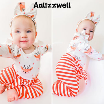 Aalizzwell 0-3 Months Girl Christmas Clothes