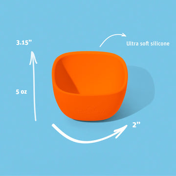 Avanchy Baby Bowls Silicone Mini Prep Bowl Set For Babies Kids Toddler For Feeding Food 4 Oz, Yellow