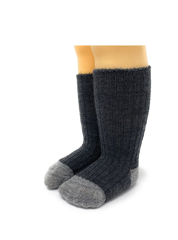 Warrior Alpaca Socks | Baby & Toddler Socks | Baby Alpaca Wool | Unisex (0-3 Months, Gray/Silver)