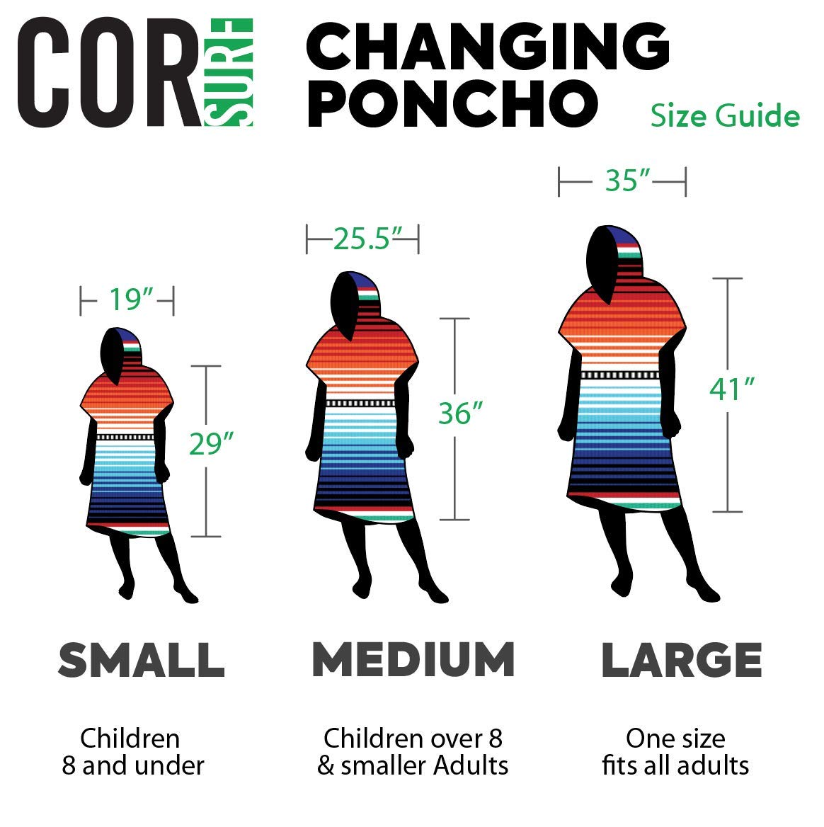 Cor Surf Poncho Changing Towel Robe With Hood And Front Pocket For Kids, Doubles Up As Beach Towel And Blanket - Kailua