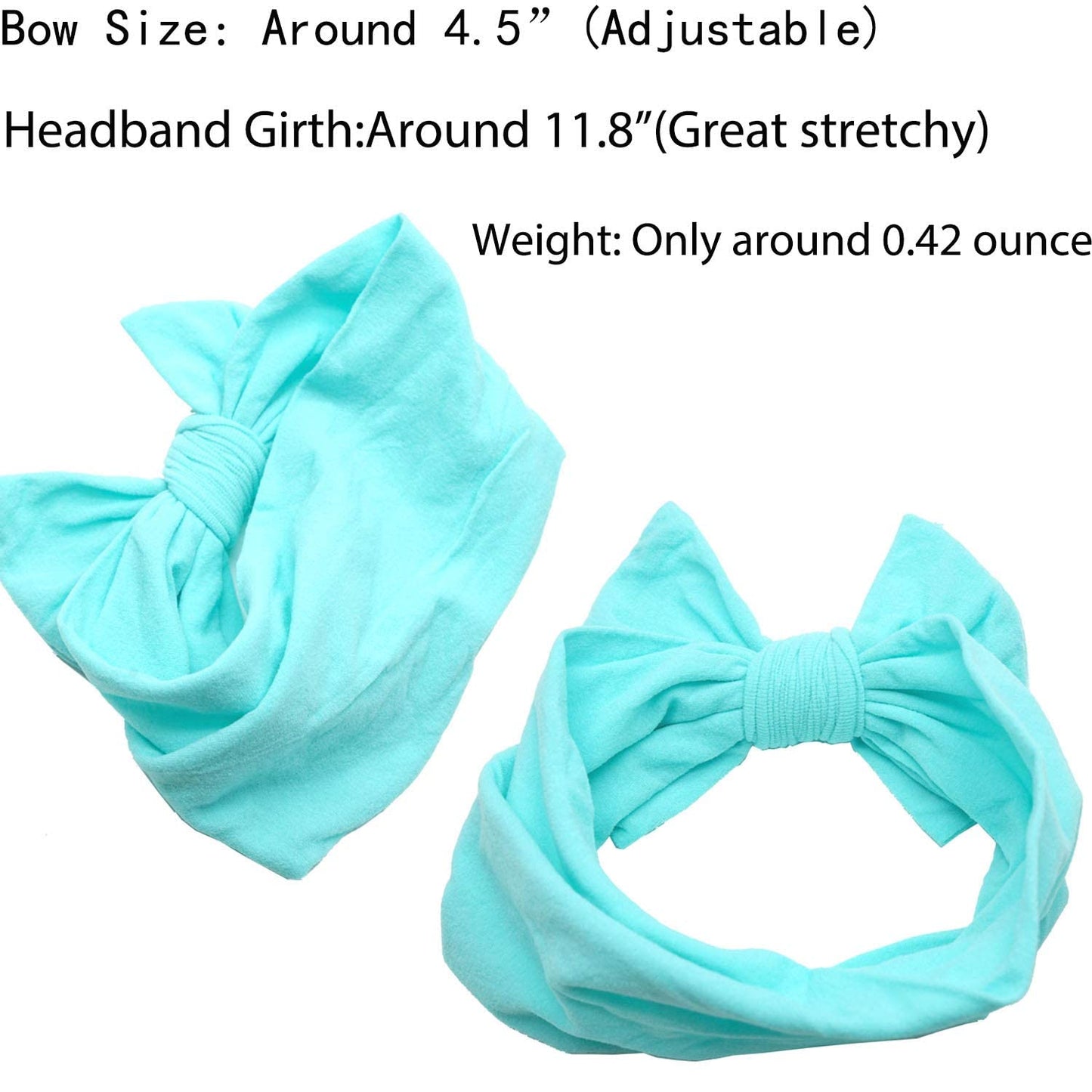 C Llot 20 Colors Super Stretchy Soft Knot Baby Girl Headbands With Hair Bows Nylon Head Wrap For Newborn Baby Girls Infants Tod