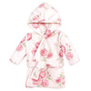 Hudson Baby Unisex Baby Plush Animal Face Bathrobe, Blush Rose, 0-9 Months