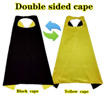 Aicoc Capes And Masks For Kids Double Side Dress Up Costumes Christmas Halloween Cosplay Gift For Boys Girls