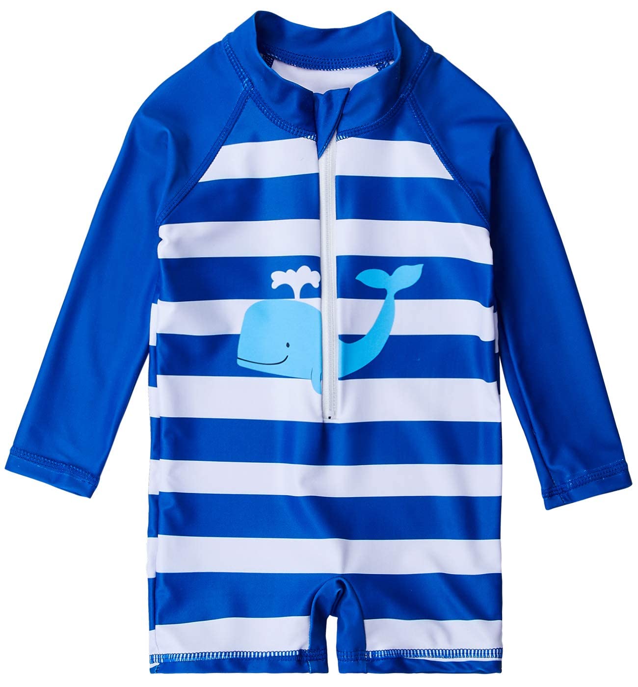 uideazone Kids boys and girls Rash Guard Bathing Suit One Piece Sunsuit Long Sleeve Swimwear UPF 50+ 18-24 Months