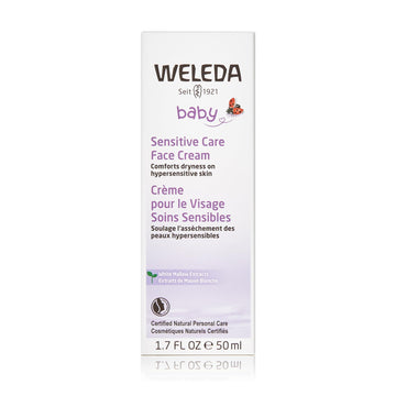 Weleda Baby Sensitive Care Face Cream, 1.7 Fluid Ounce, Plant Rich Moisturizer With White Mallow, Pansy And Sweet Almond Oil