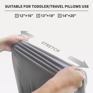 Jersey Knit Small Pillow Cases 2 Pack - Fit For 12X16, 12X20, 13X18 Or 14X20 Sized Travel/Toddler Pillows, Ultra Soft Mini Envel