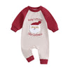 Fybitbo Infant Baby Boy Girl Clothing Santa Long Sleeve Jumpsuit Romper My First Christmas Outfit Newborn Clothes (Baby'S First