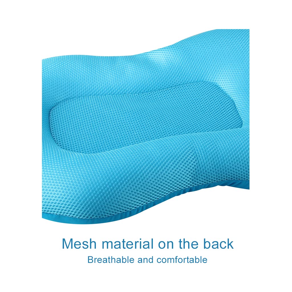 Baby Bath Mat, Kakiblin Baby Bath Cushion Soft Anti-Slip Bath Pad 0-6 Month Infant Bath Pillow, Blue