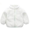 Wallarenear Baby Girls Boys Winter Fleece Coat Toddler Kids Faux Fur Jacket Warm Hooded Outwear Cardigan With Ears Fall Winter O