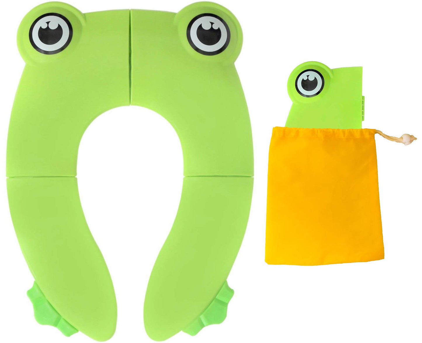 Pokanic Toilet Potty Training Seat Cover, Travel Toilet Seat, Folding Non Slip Silicone Pads, Travel Portable Reusable Kids Todd