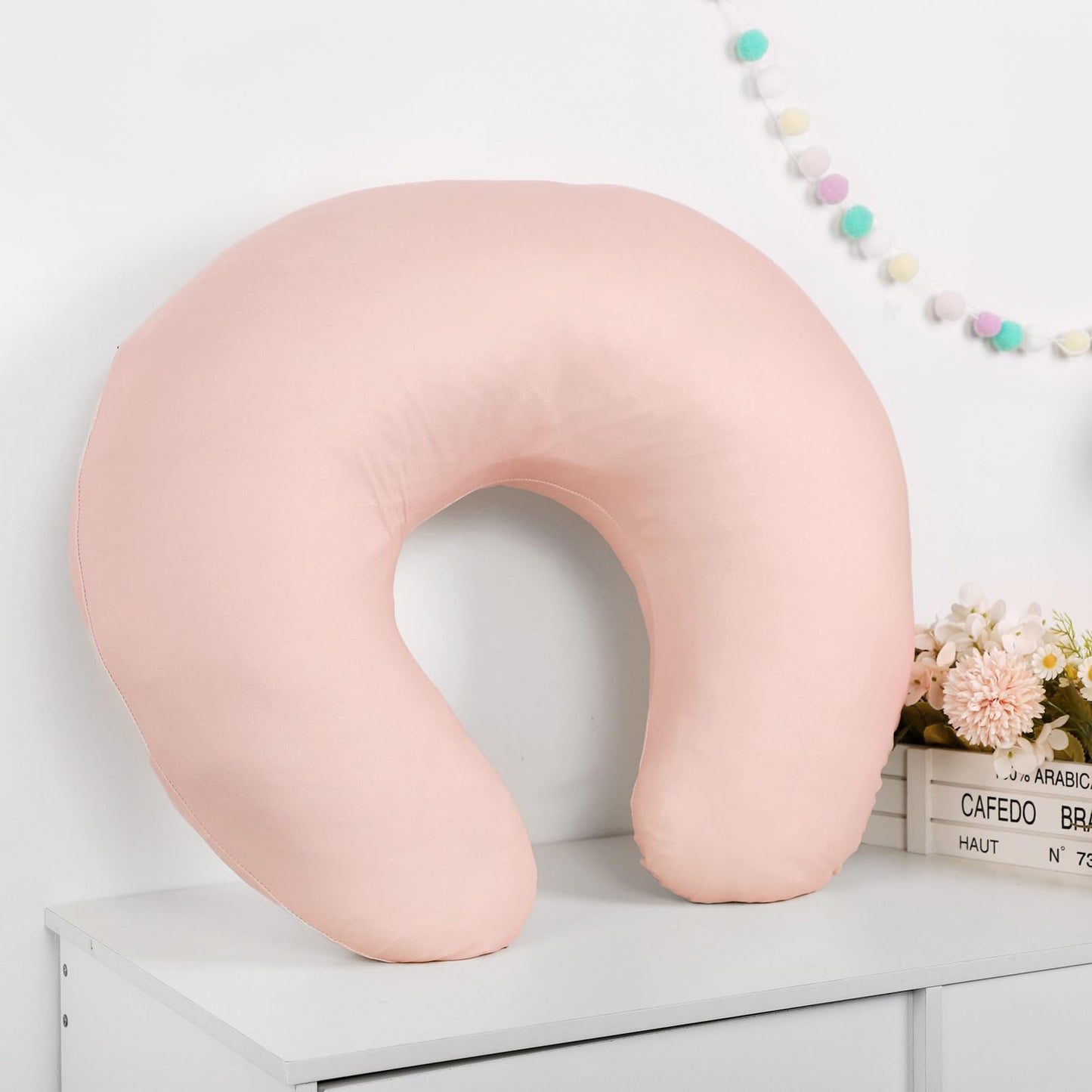 Tanofar Nursing Pillow Cover 2 Pack, Stretchy Soft Nursing Covers For Breastfeeding Pillows, Fits Standard Infant Nursing Pillow