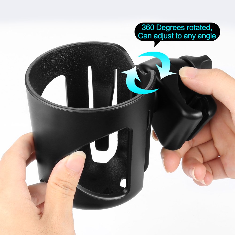 Accmor Universal Cup Holder, Stroller Cup Holder, Bike Cup Holder, 360 Rotatable Large Caliber Designed Cup Holder For Stroller,