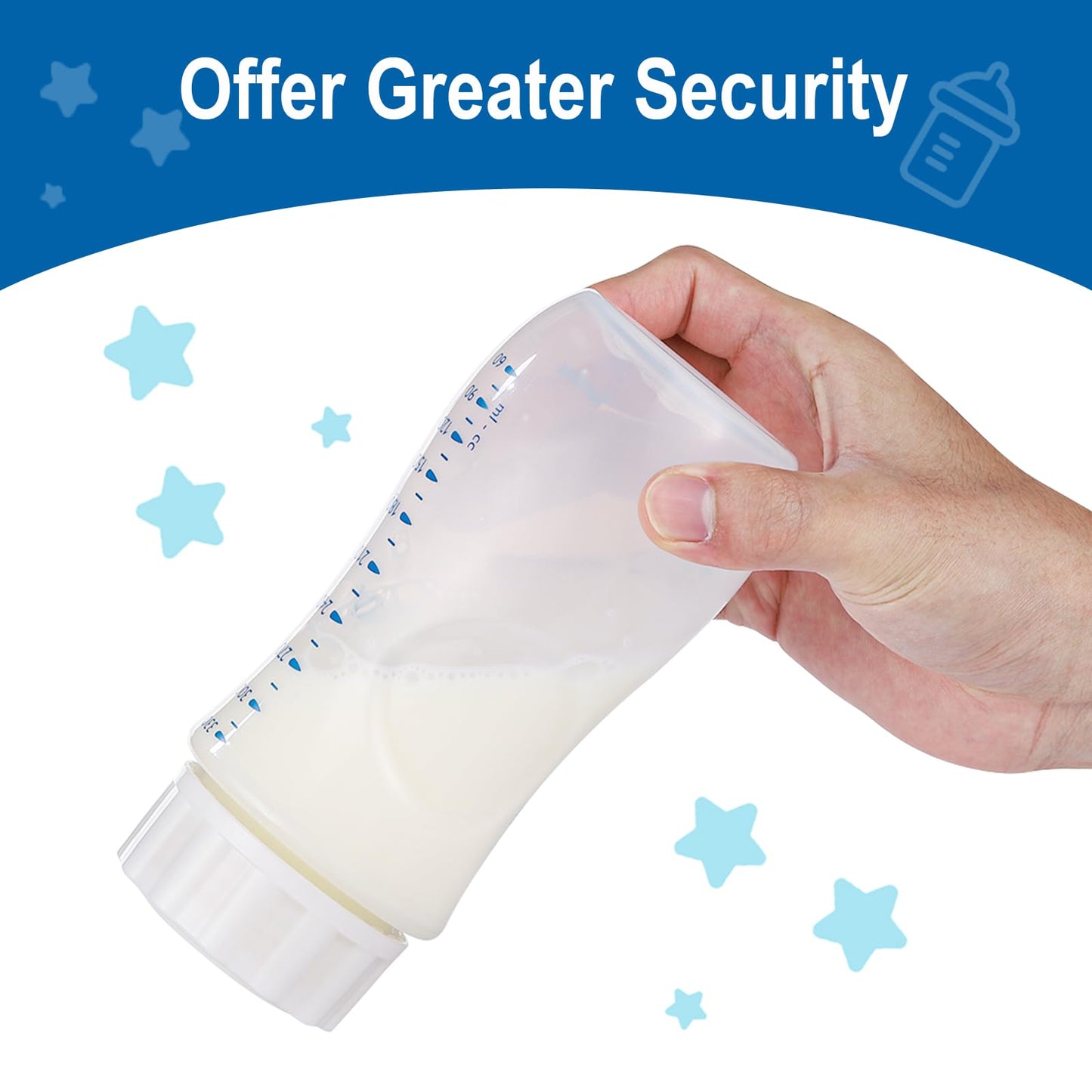 Bulgilia (8 Pcs) Travel Bottle Caps Compatible With Avent Baby Bottles, Bottle Lids Replacement & Storage, White