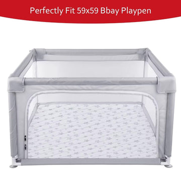 Premium Foam Baby Play Mat, 59''X59'' Playpen Mat, One-Piece Crawling Mat Non Slip Cushioned Mats For Babies, Infant And Toddler