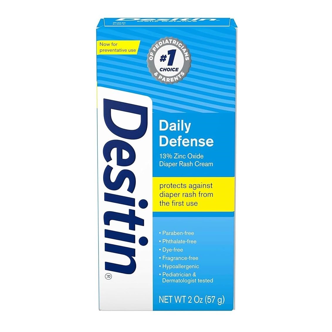 Desitin Daily Defense Diaper Rash Cream With Zinc Oxide 4 Oz And 2 Oz Bundle Pack