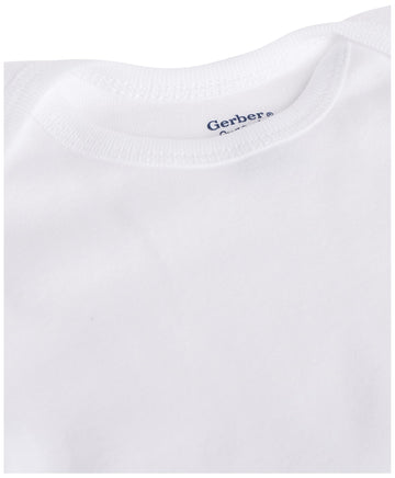 Gerber Unisex Baby 5-Pack Short Sleeve Variety Onesies Bodysuits Short Sleeve White 6-9 Months