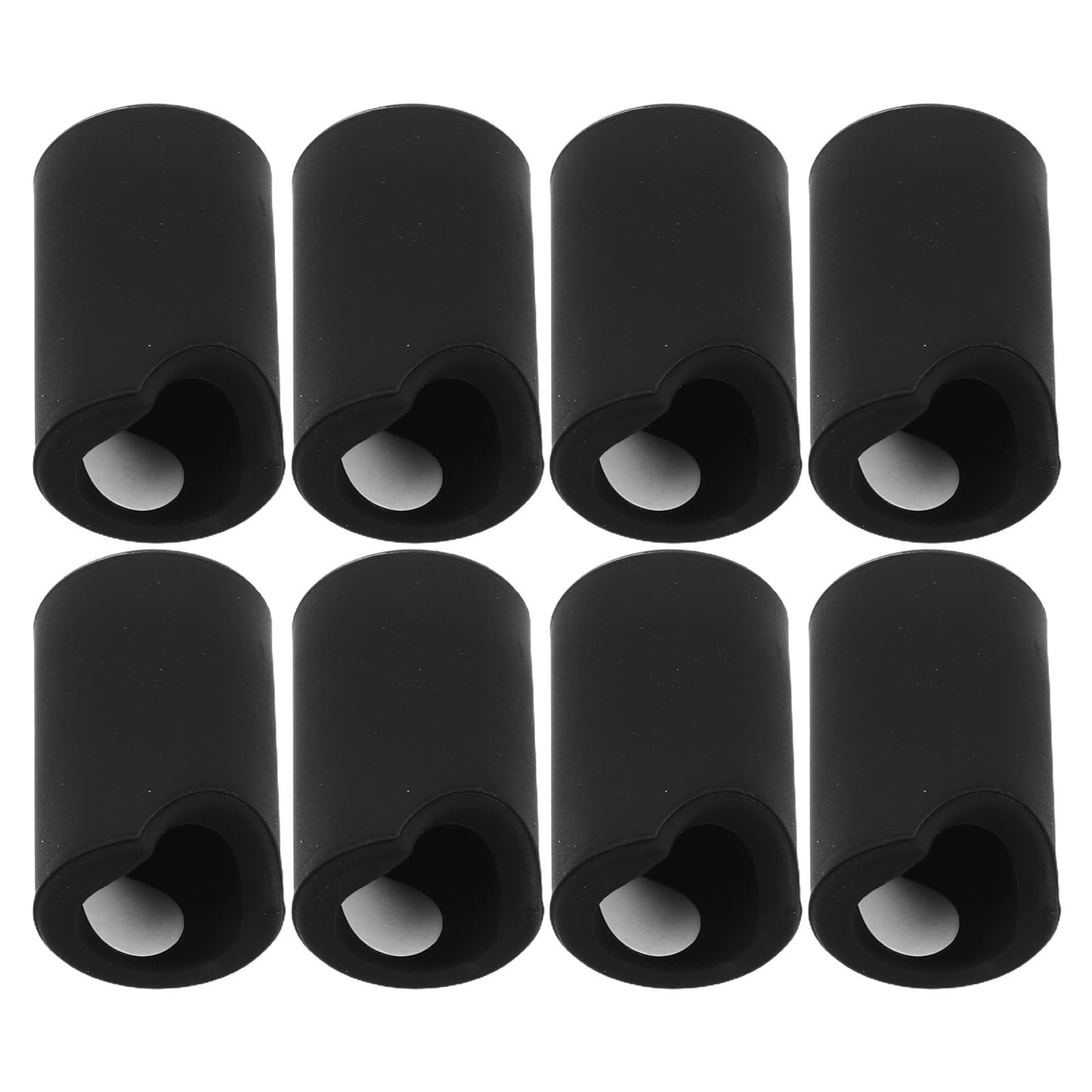 SUPVOX 8pcs Child Safety Door Knob Covers: Anti-Collision Silicone Handle Guard - Black Kids Proof Cabinet Handle Sleeve for Hom