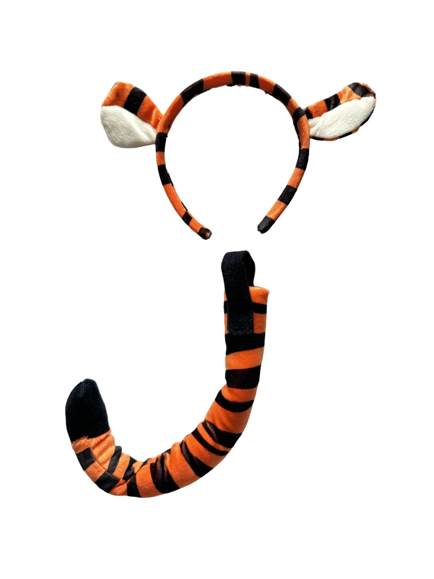 Making Believe Kids Plush Tiger Headband Ears & Tail Jungle Safari Dressup Costume Set