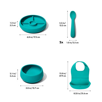 Oxo Tot Silicone Feeding Gift Set - Bpa And Pvc Free