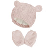 Fynnsure Baby Hat Glove Set Soft Newborn Mittens Baby Girl Boys Knitted Toddler Cap Infant Winter Beanie Mitten Sets Pink S