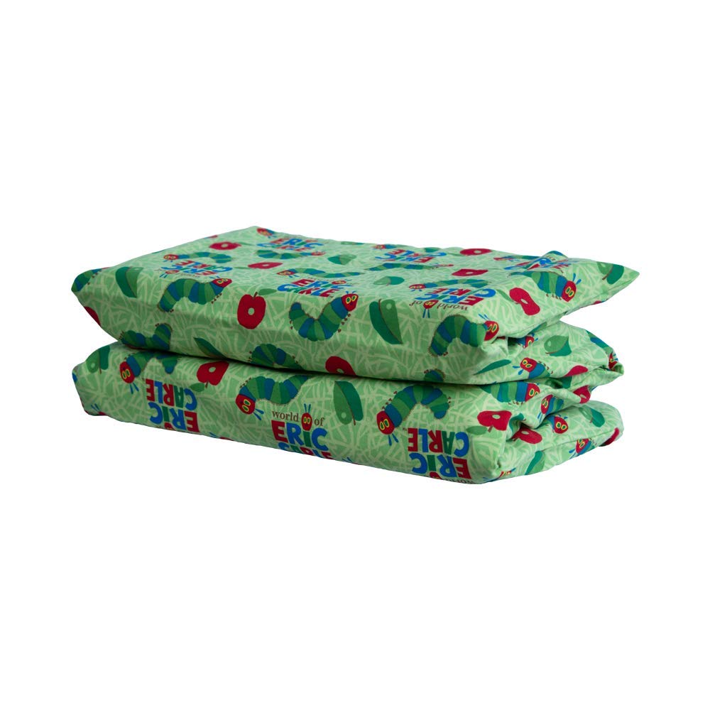 Kindermat + Eric Carle Kinderbundle - The Very Hungry Caterpillar - Full Nap Mat & Washable Cover, Special Edition - 47' X 22'