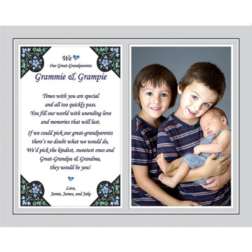 Poetry Gifts Great Grandparent Poem From Grandchildren, Great-Grandparents Personalized 8X10 Print With Photo